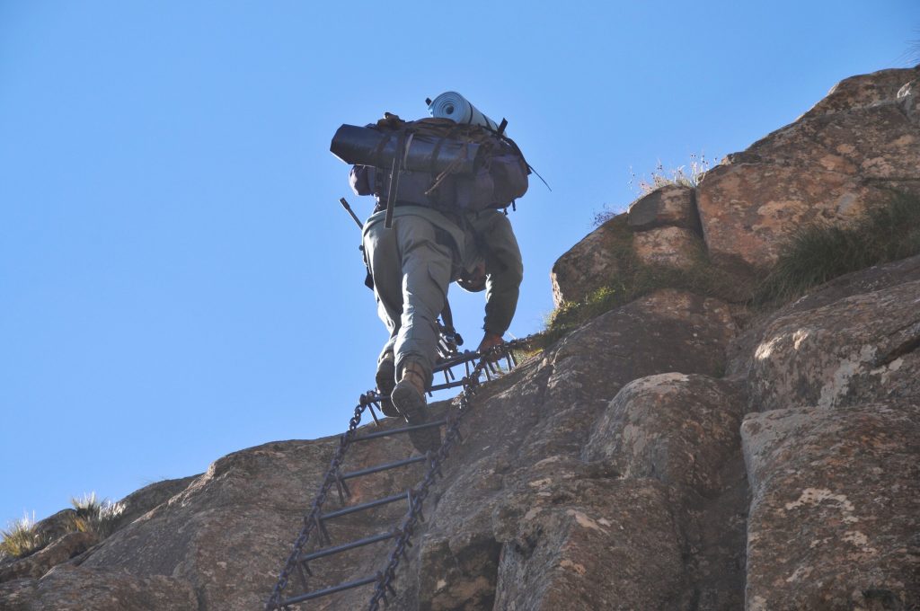 Hiking in the Northern Drakensberg mountains