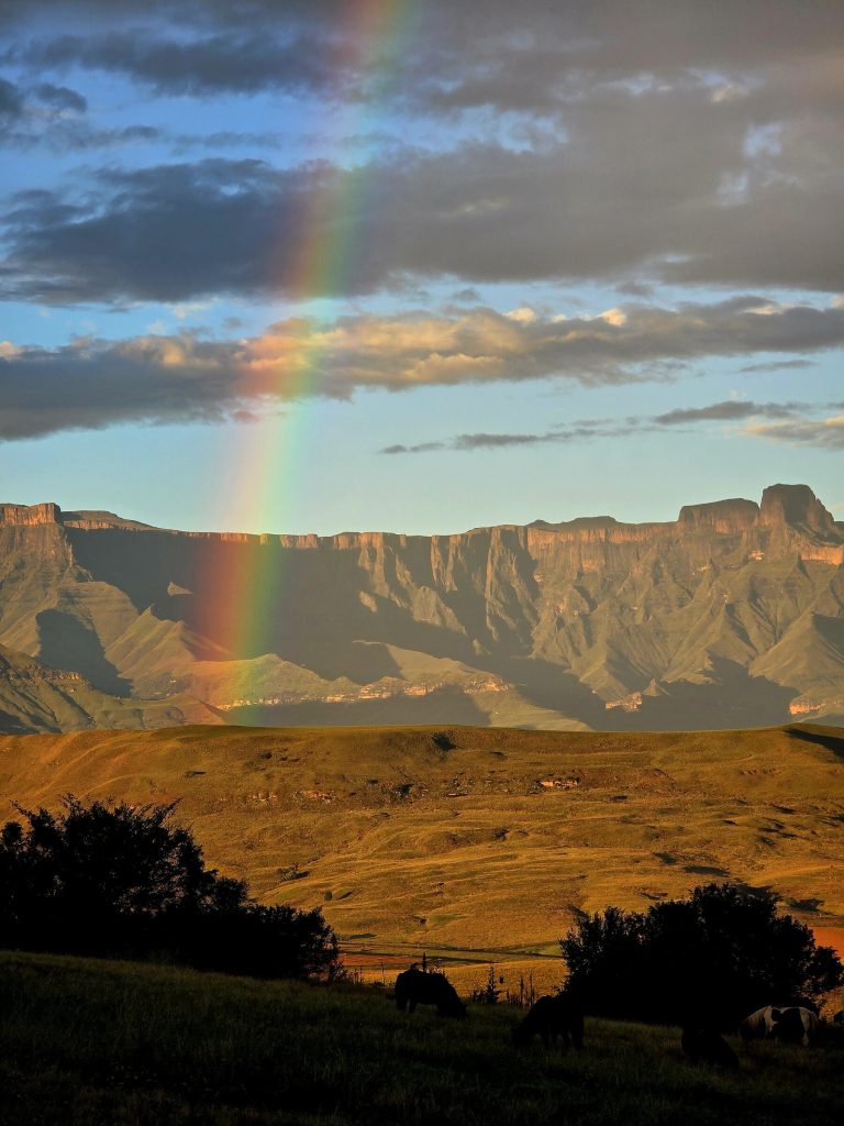 Northern Drakensberg mountain scenery near Berghouse & Cottages